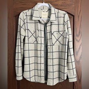Thread & Supply Plaid Button Up Collared Top